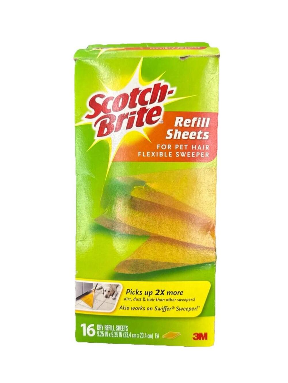 Open Box Scotch Brite 3M Pet Hair Refill Flexible Sweeper: full box